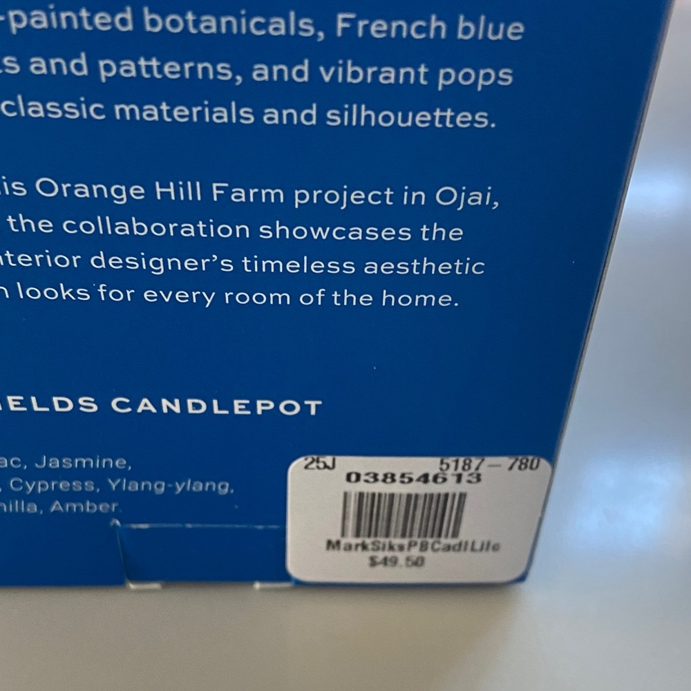 Pottery Barn Blue Decorative candle - Picture 4 of 10